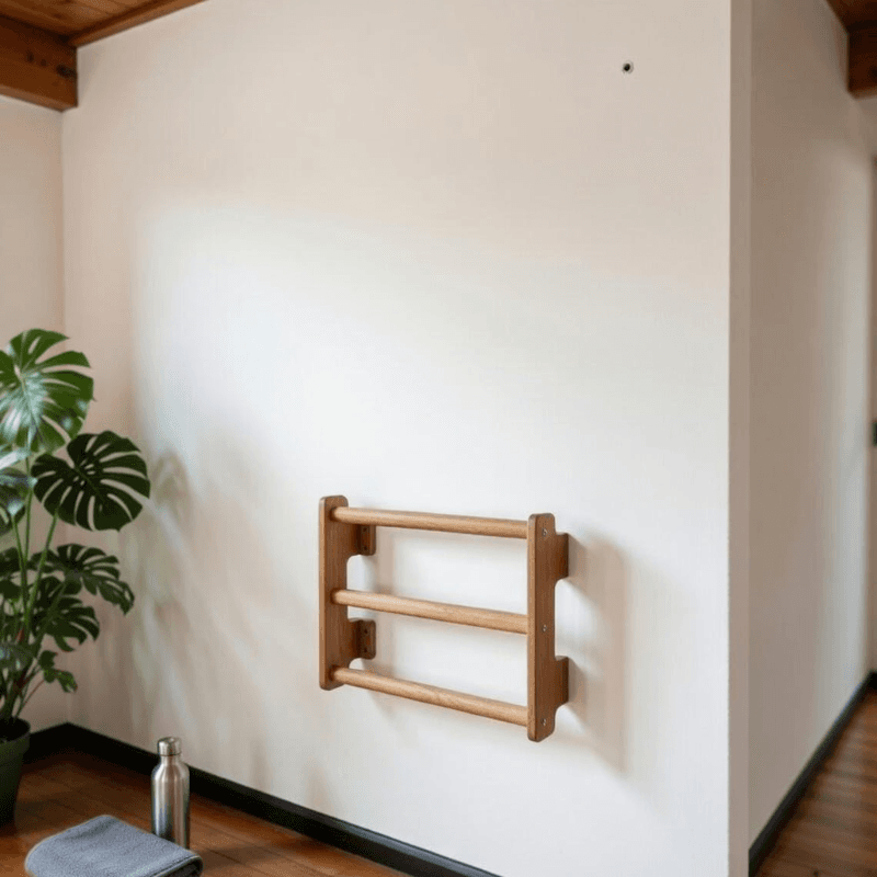 SmartHub Gear Wall-Mounted Dip and Pull-Up Station Solid Wood 330 lbs