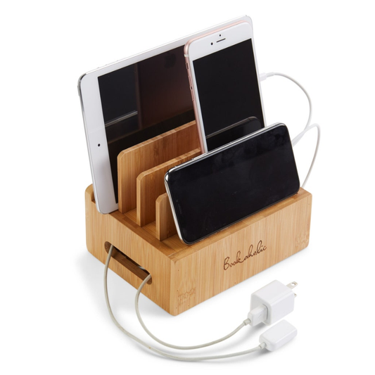 Smart Hub Gear Bamboo Charging Station & Cord Organizer
