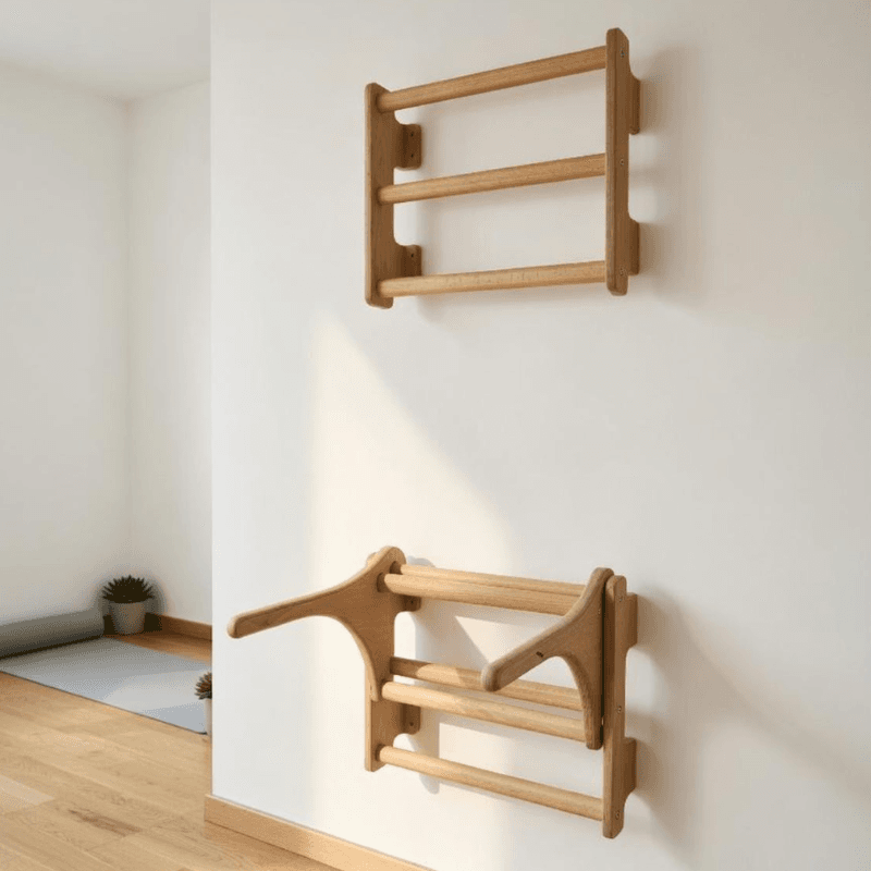 SmartHub Gear Wall-Mounted Dip and Pull-Up Station Solid Wood 330 lbs