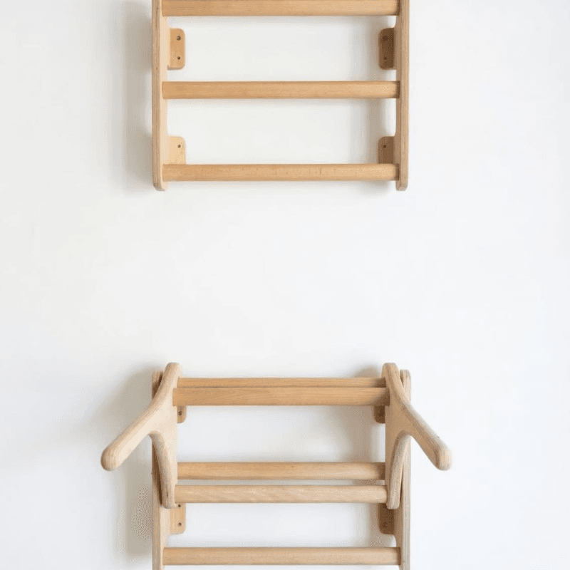 SmartHub Gear Wall-Mounted Dip and Pull-Up Station Solid Wood 330 lbs