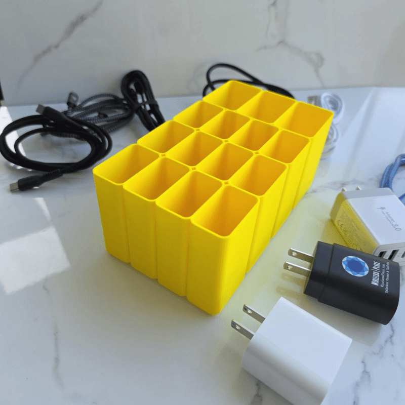 Smart Hub Gear Desktop Cable Organizer Box 15 Compartments