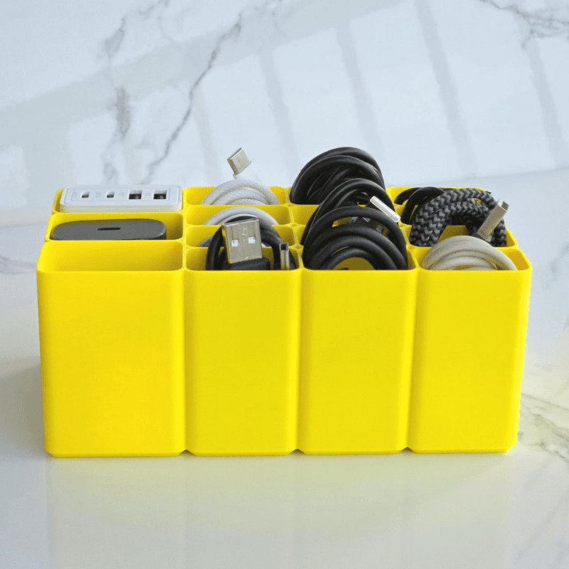 Smart Hub Gear Desktop Cable Organizer Box 15 Compartments