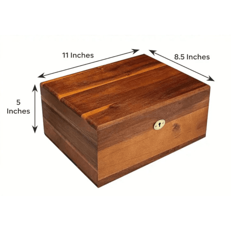 Smart Hub Gear Acacia Wood Locking Charging Station