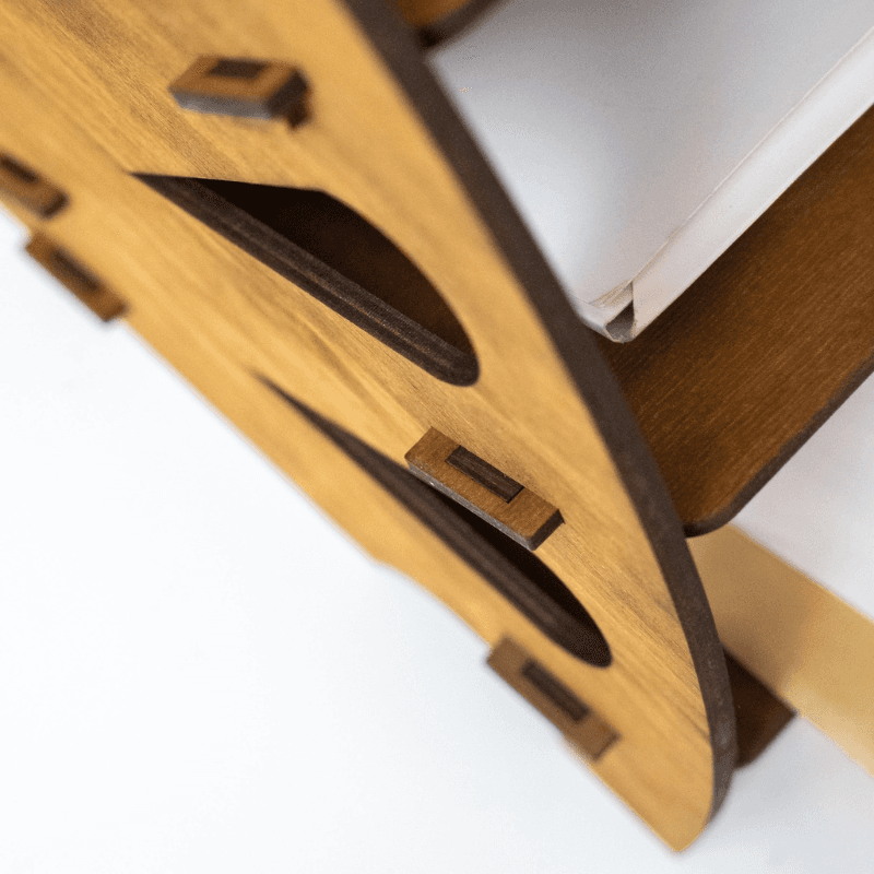Smart Hub Gear Wooden Desk Organizer 15.2 in